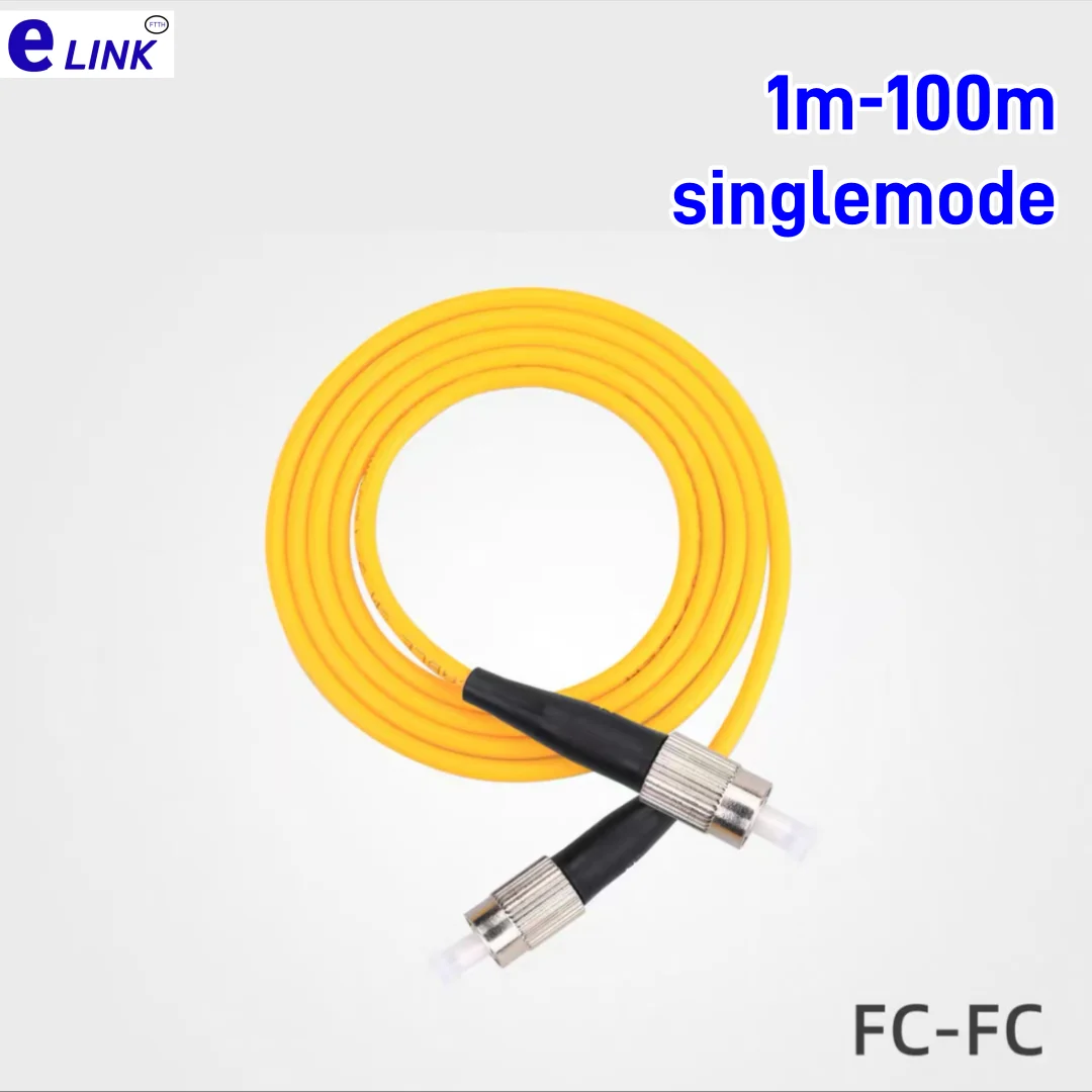 Cable de conexión óptico FC-FC 1m 5m 10m 50m 100m simplex SM 30m 2m 3m 20m PVC FC conector puente de fibra G652D envío gratis ELINK