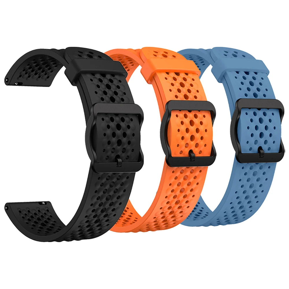 Correa deportiva de silicona para Garmin Venu 3 Forerunner 570 265 255 Vivoactive 4 22mm pulsera transpirable para Xiaomi/HUAWEI correa de reloj