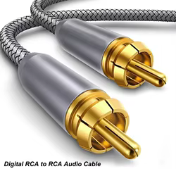 Cable de Audio Coaxial Digital RCA a RCA macho, Cable de subwoofer de TV, Cable de Audio Coaxial de alta fidelidad chapado en oro de 1m a 15m