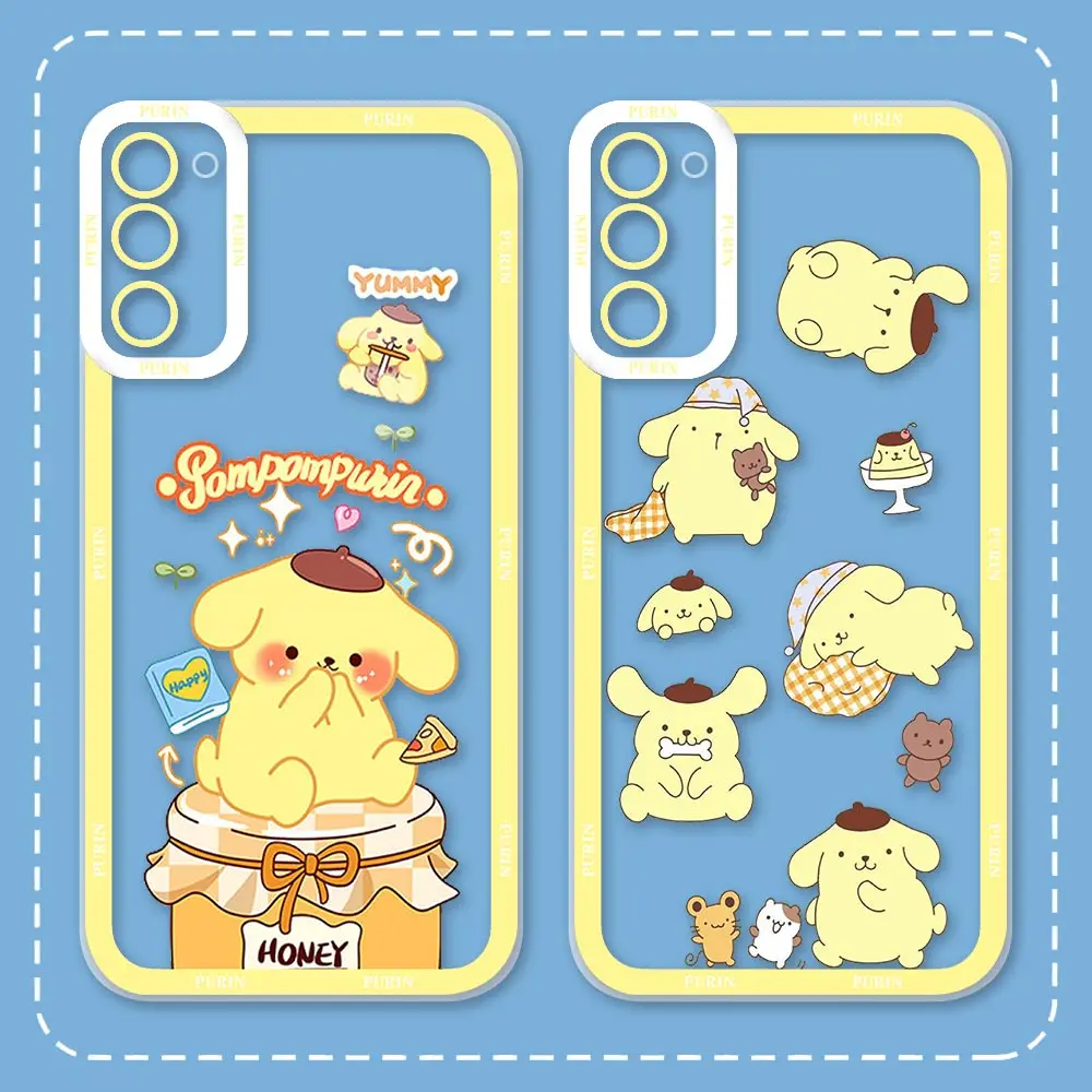 Funda de bebé con pompón para móvil, carcasa de Anime para Samsung Galaxy A73, A72, A71, A53, A52, A51, A50, A42, A33, A32, A31, A30, A23, A22, A21S, A20S, A13, A12 - imagen 2