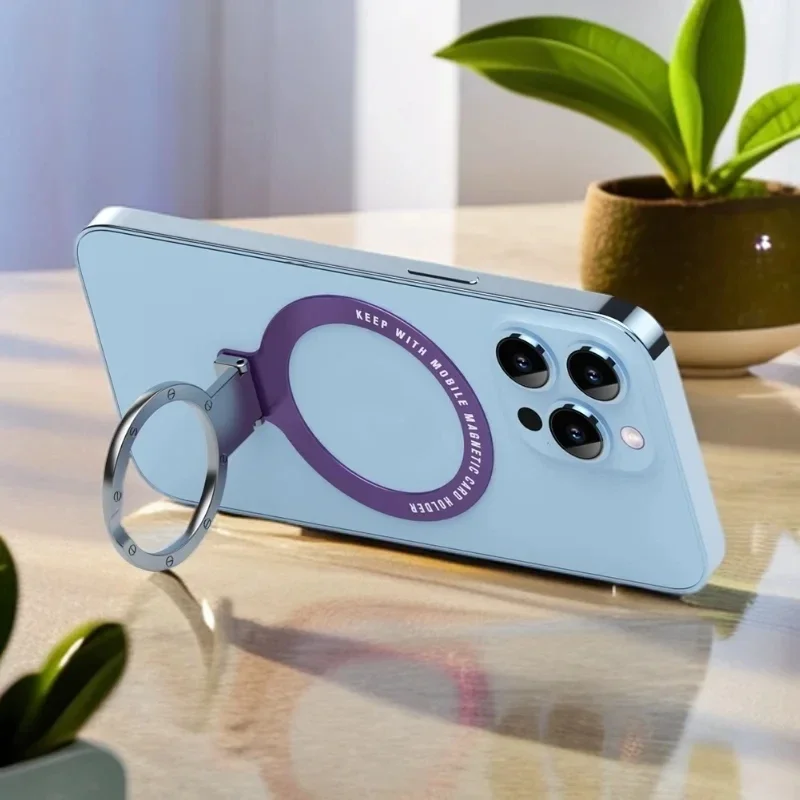 Soporte de anillo para teléfono móvil, soporte de rotación de grado de agarre para dedo, Compatible con iPhones, carga inalámbrica - imagen 4