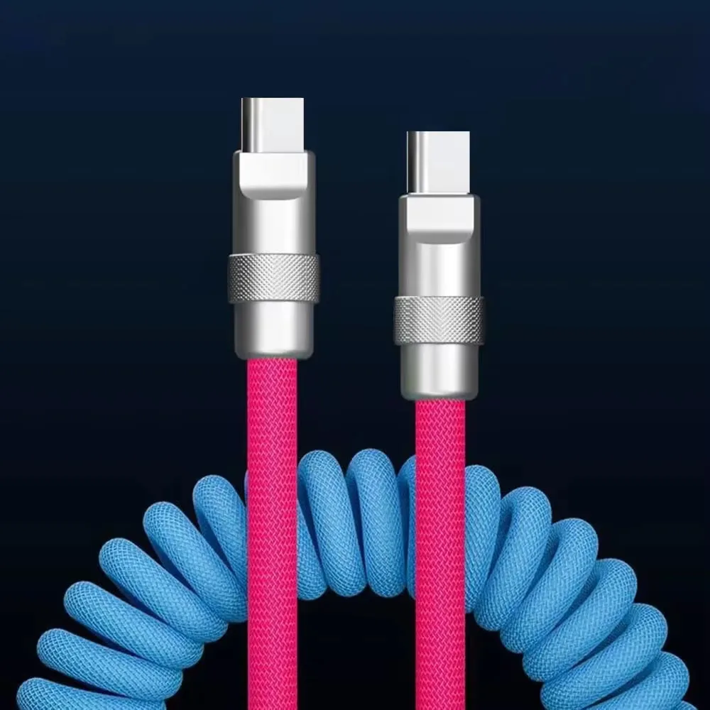 1,8 M PD 60W resorte de carga rápida USB C a Cable tipo C para 15 Pro Max Samsung Xiaomi Huawei cargador de teléfono Cables tipo C - imagen 2