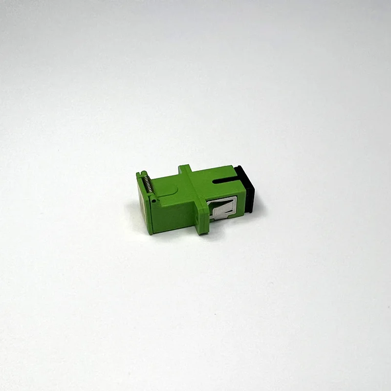 Conector SC APC, cubierta adaptadora de fibra óptica, obturador de polvo automático, Color verde para Cable monomodo - imagen 4