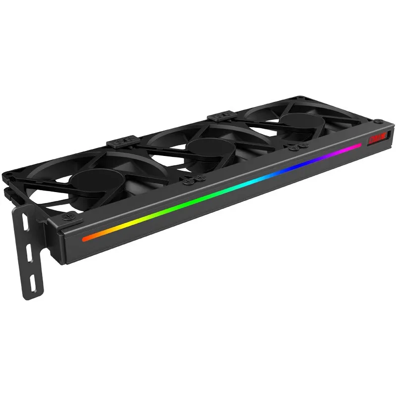 Teucer ARGB GPU tarjeta de vídeo Kit de radiador enfriador PCI tarjeta gráfica compañero 90mm 3 ventiladores 12V 3 pines enchufe 9015 1800RPM ventilador de refrigeración - imagen 3