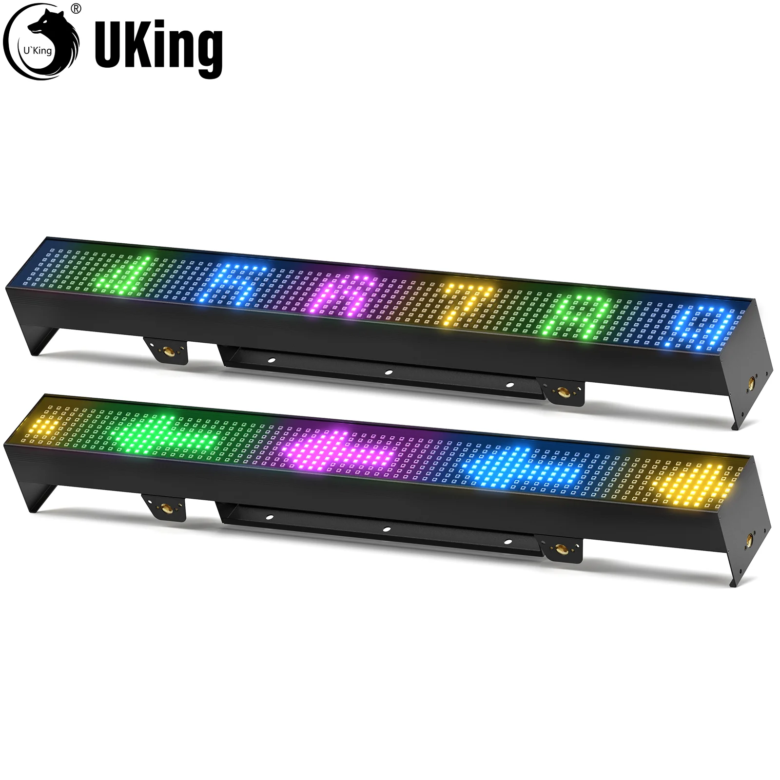 U'King 1/2 Uds 120W RGB 666LEDs luces de pared 254 iluminación de efecto de escenario de persecución de carrera dinámica para fiesta de boda Bar Show - imagen 2