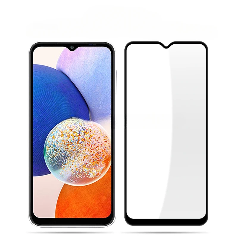 Vidrio Templado 2.5D para Samsung Galaxy A15, Protector de pantalla transparente, borde negro, cubierta completa, película protectora