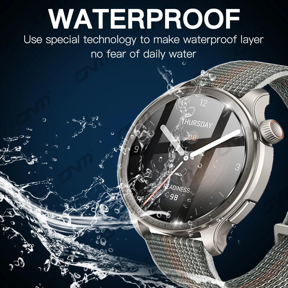 Funda de vidrio + silicona para Amazfit Balance, Protector de pantalla de vidrio templado y cubierta protectora suave y Flexible, juego de accesorios - imagen 2