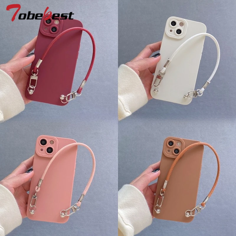 Funda con correa para muñeca y cordón de mano a la moda para Samsung Galaxy S25 Edge S24 S23 S22 S21 S20 FE S10 Note 20 Ultra 10 Plus - imagen 5