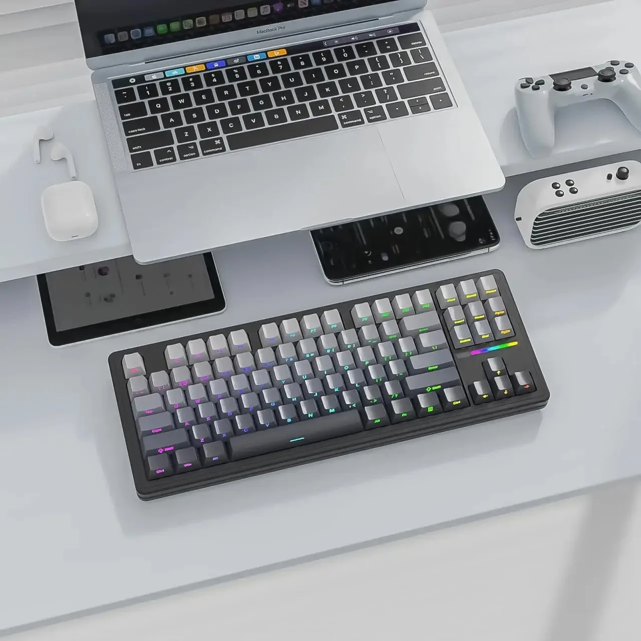 Teclado mecánico para jugar Attack Shark M87 PRO, inalámbrico, triodo, intercambiable en caliente, interruptor personalizado TKL 5000mAh RGB, accesorios para PC - imagen 4