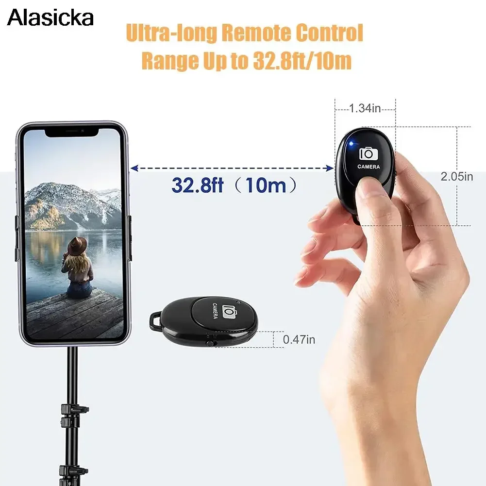 Mini controlador inalámbrico de Control remoto compatible con Bluetooth, temporizador automático, palo de cámara, botón de Selfie de liberación de obturador - imagen 4