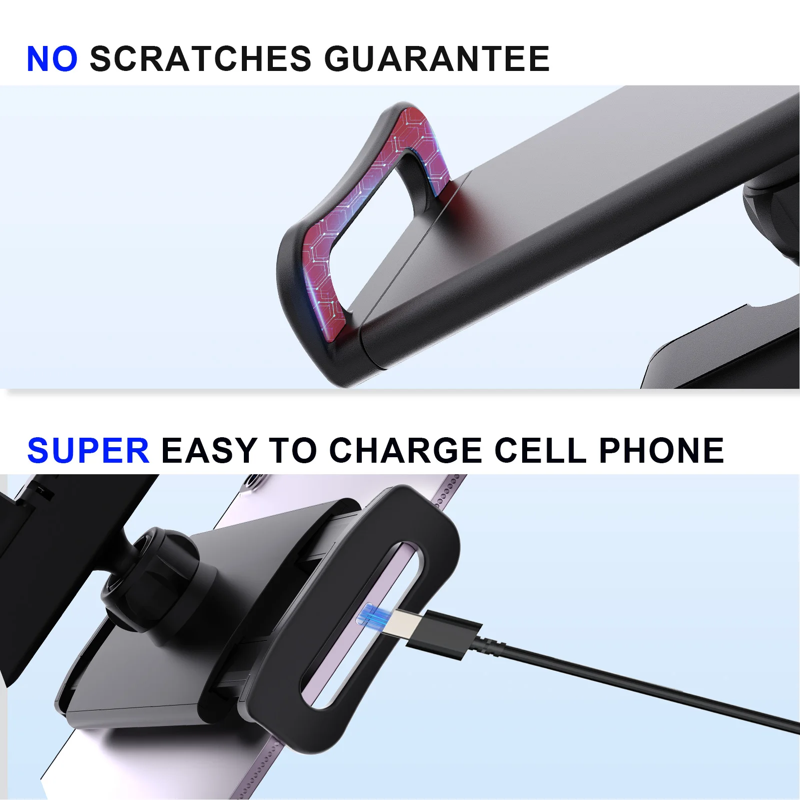 360 °   Soporte giratorio para tableta de coche, soporte Universal para teléfono móvil, navegación para tableta expandible de 4-12 pulgadas, Universal - imagen 5