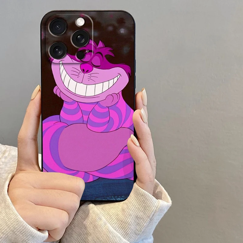 Disney Alicia en el país de las Maravillas, funda negra de TPU para iPhone 15, 14, 13, 12, 11, XS, XR, X, 8, 7, SE Pro Max Plus, Mini - imagen 3