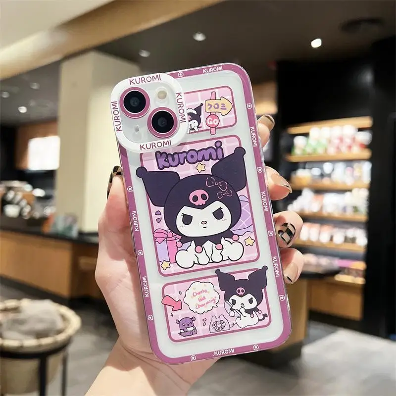 Kuromi-funda de teléfono My Melody para OPPO, Realme, C67, C65, C53, C63, C51, C55, C33, C12, C25, C25S, 5, 6, 5i, 6i, 9i, 5S, 3, 8, 9, 10, 12 Pro Plus, V13 - imagen 4