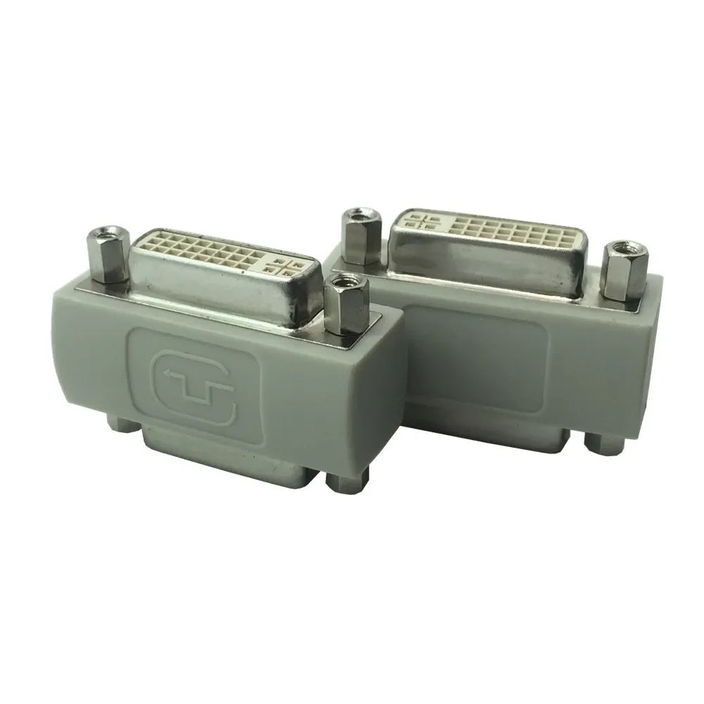 Acoplador DVI-I 24+5 hembra a hembra Adaptador de montaje en mamparo cambiador de género (niquelado beige) - imagen 2