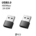 2PCS Black USB2.0