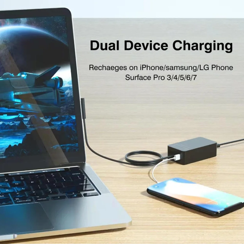 Cargador Microsoft Surface 65W – Compatible Pro, Laptop, Book y Go - imagen 4