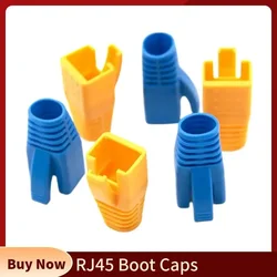 Tapas RJ45 protectoras Cat5e/6a/7, 20 piezas, funda PVC OD 8,5 mm