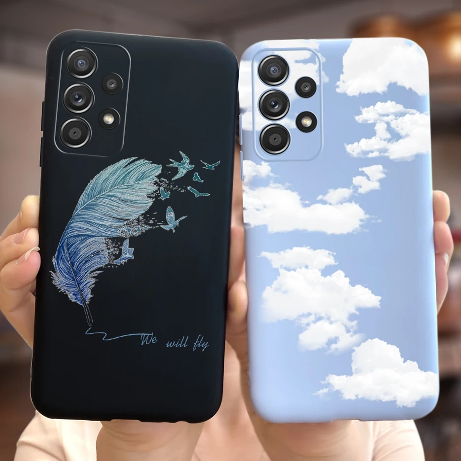 Funda de silicona suave para Samsung Galaxy A23, carcasa trasera SM-A235F con flores para chicas bonitas, Galaxy A23 A 23 - imagen 5