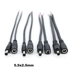 Conector DC5525 5,5 x 2,5 mm Macho-Hembra con Cable