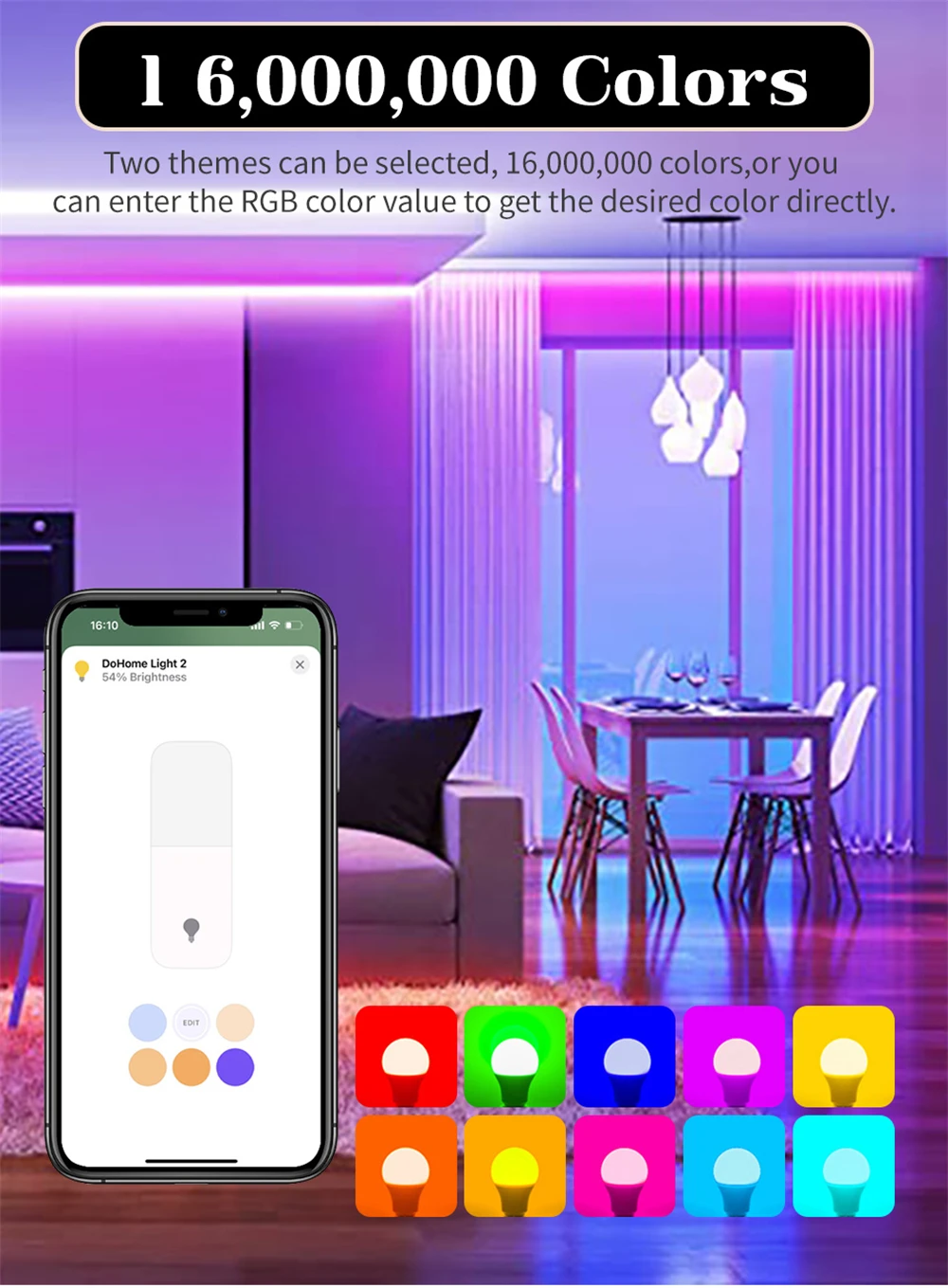 Una pantalla de teléfono con una aplicación colorida