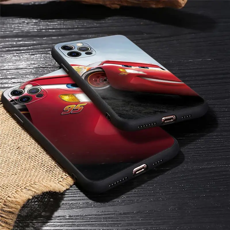 Funda de dibujos animados para iphone 15 Pro Max, Funda suave para iPhone 14, 11, 12, 13 Mini, 15 Pro, 14Plus, XS, 8, SE2, 95 Lightning McQueen Cars - imagen 5