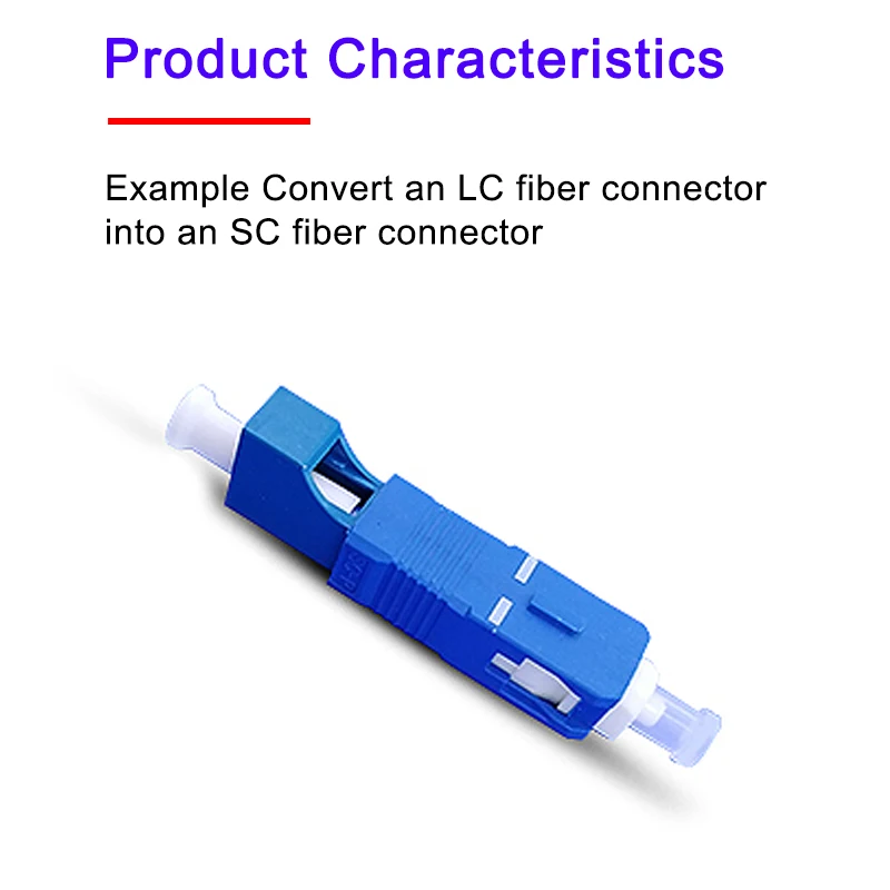 FTTH-conector de fibra óptica SC/APC hembra a SC/UPC macho, adaptador óptico híbrido, acoplador de brida, modo único, Simplex SC/LC - imagen 5