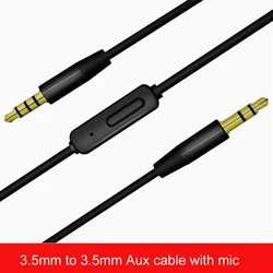 Cable Jack Auxiliar 3,5mm con Micrófono para Coche y Auriculares