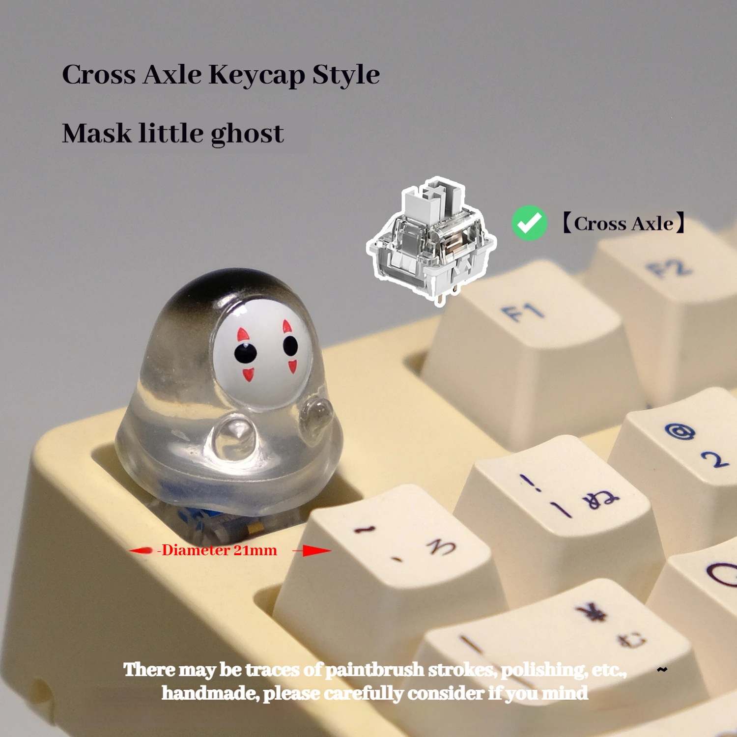 Teclas transparentes sin ácido para hombre, teclas con tema de Anime, personalidad hecha a mano, perilla 3D, teclas para teclado mecánico periférico - imagen 3