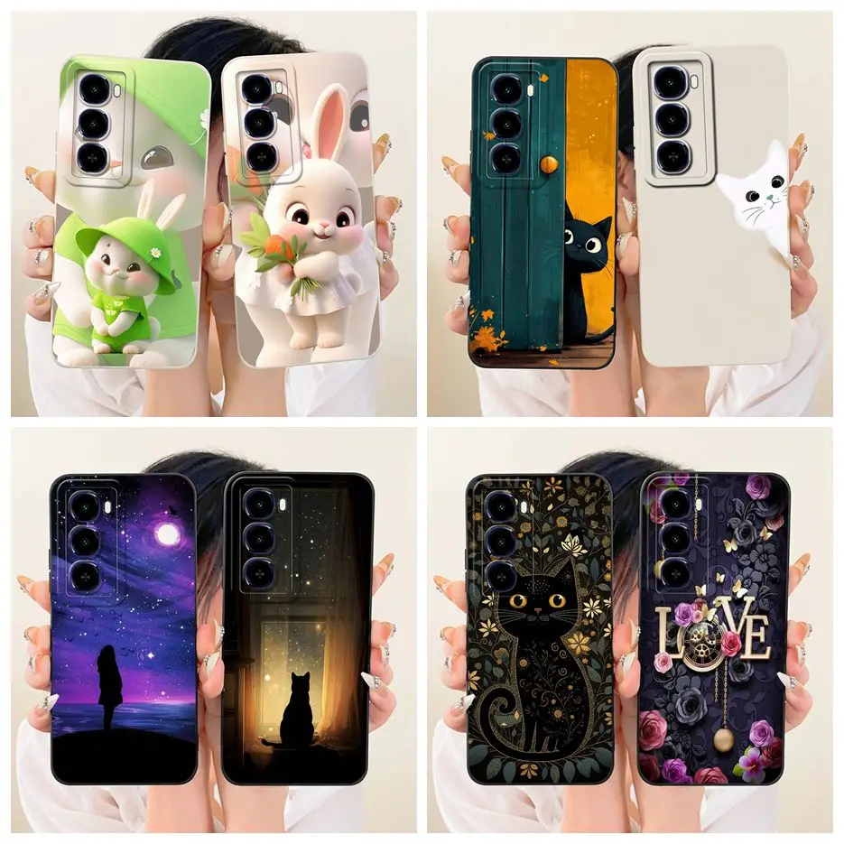 Para Itel City 100 funda C671L lindo dibujo animado nuevo caramelo pintado cubierta a prueba de golpes suave TPU funda de teléfono para Itel City 100 City100 Shell