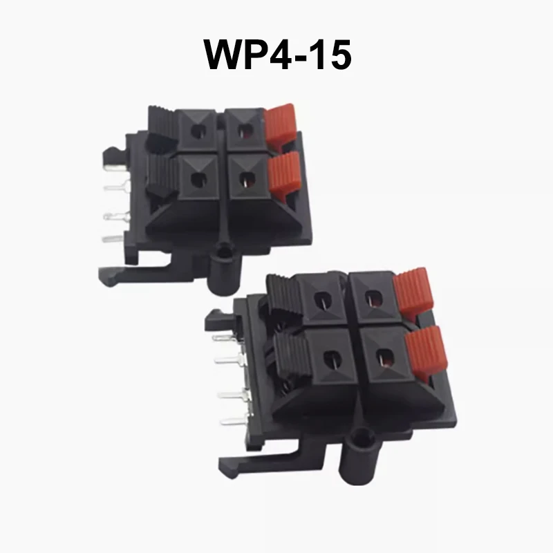 1 Uds WP doble fila 4 posiciones conector Audio bocina cable Jack Socket WP4-17 WP4-15 altavoz resorte Terminal interruptor Clip de prueba - imagen 5