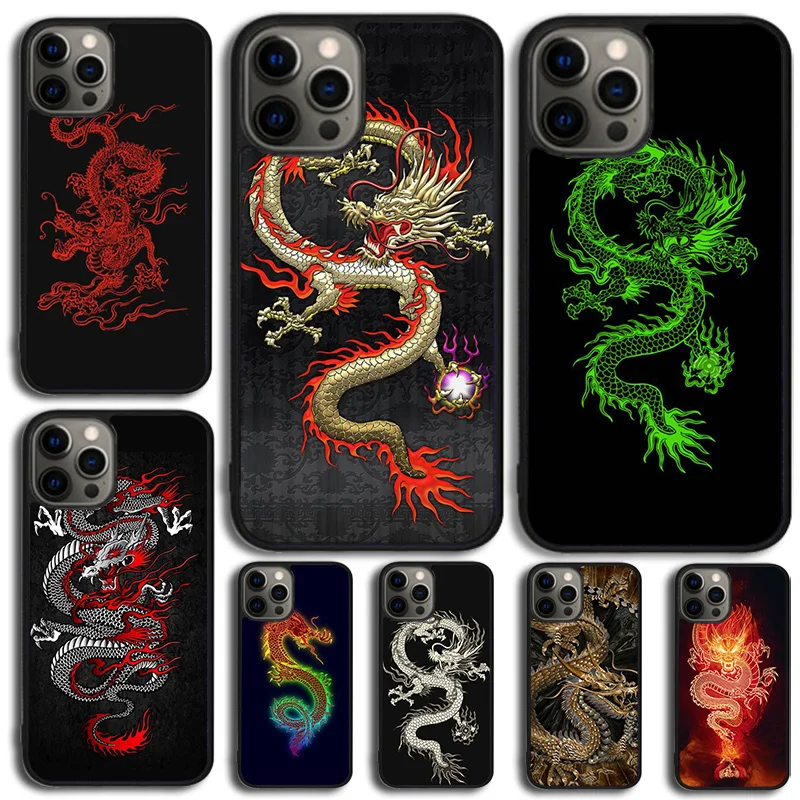 Funda de teléfono Dragon para iPhone 17 Air 15 16 14 11 12 13 Pro MAX Plus