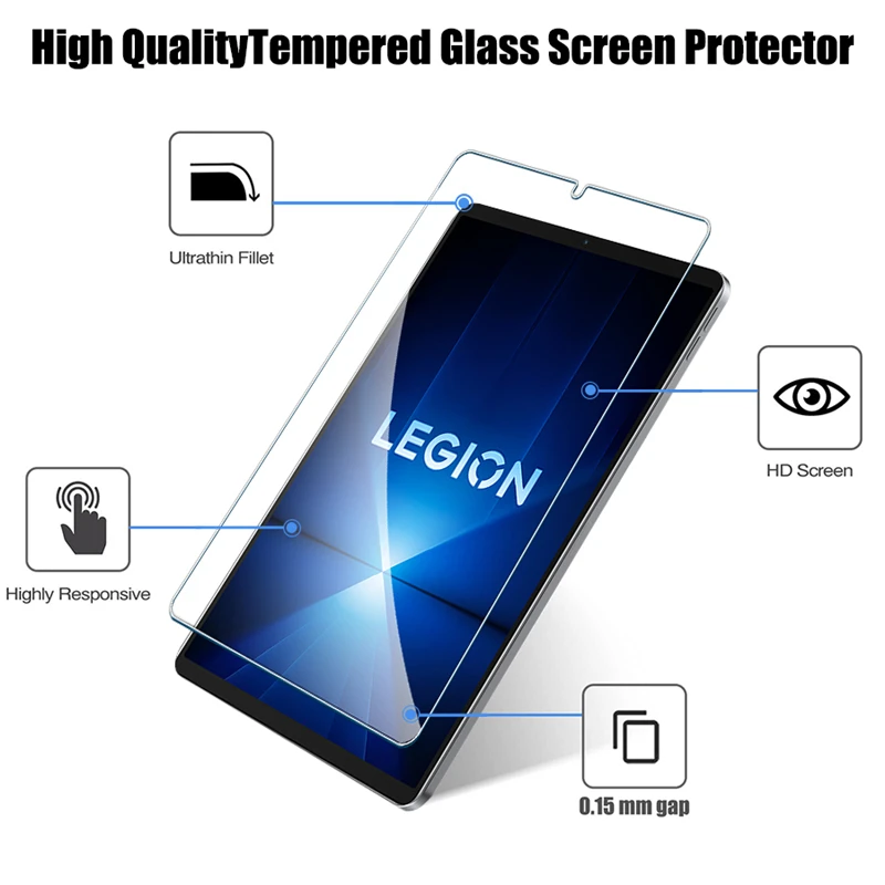 2 uds Protector de pantalla para Lenovo Legion y700 vidrio templado de 4. a generación para Lenovo Legion y700 Gen 4 2025 9h película - imagen 2
