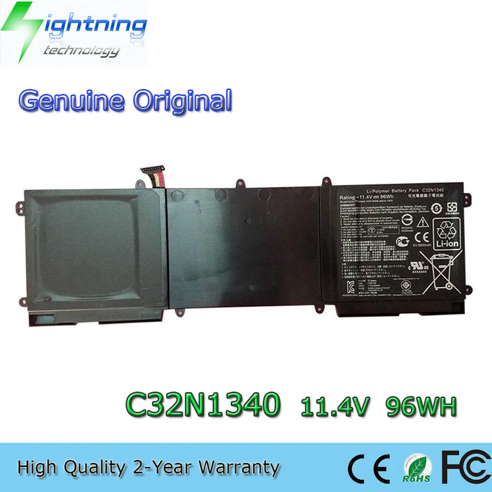 Batería Original para ordenador portátil C32N1340, 11,4 V, 96Wh, para ASUS ZenBook NX500 NX500J NX500JK Series