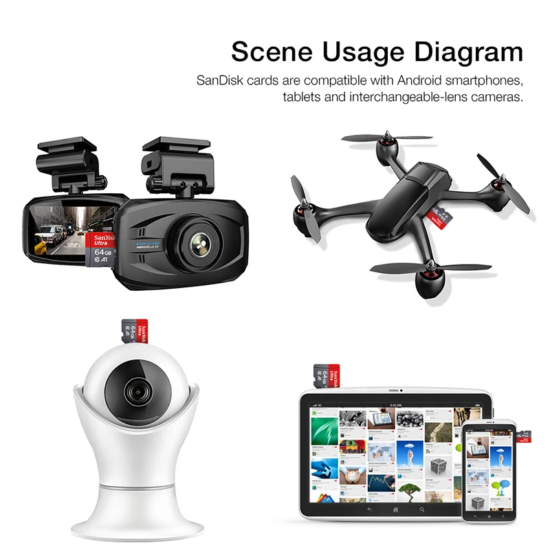 Tarjeta de memoria micro sd A1, adaptador Ultra para lector de tarjetas, TFcard Original, 32GB, 64GB, 100% GB, 128 GB, 256 GB, C10, U1, SDXC, 512 - imagen 4