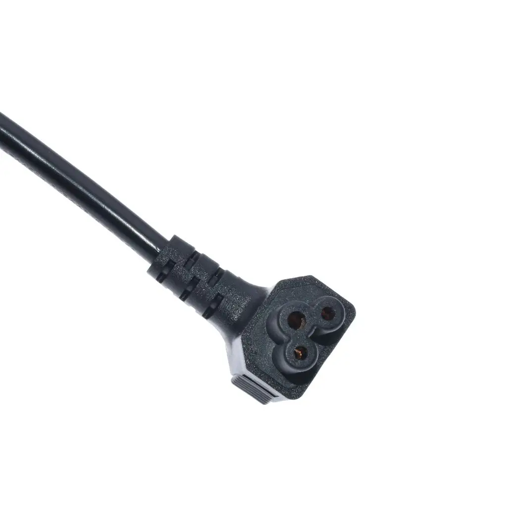 Enchufe de 3 pines de ángulo recto para electrodomésticos, cable de alimentación de extensión VDE IEC 320 C5, hoja de trébol, H05VV-F, 3G, 0,75 MM, 250V, 10A - imagen 3