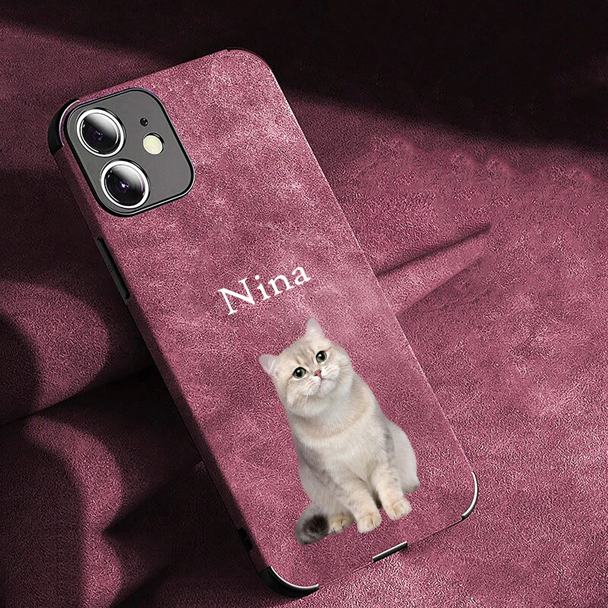 Funda de teléfono de piel sintética con imagen de mascota personalizada, Compatible con Iphone17 16 15 14 13 12 11ProMax 16 15 14Plus - imagen 4