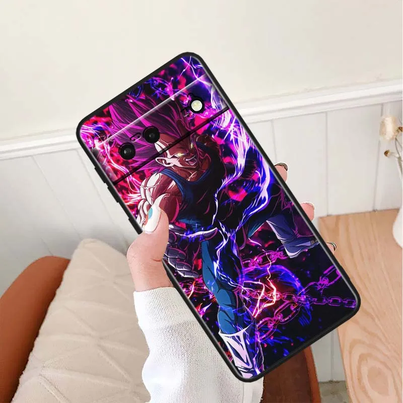 Funda de Anime d-dragon Ball Vegeta IV para Google Pixel 9 8 7 6 5 4 9a 8A 7a 6a 5A 4A 5XL XL Pro 5G funda de teléfono negra - imagen 4