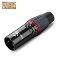 Black XLR male red