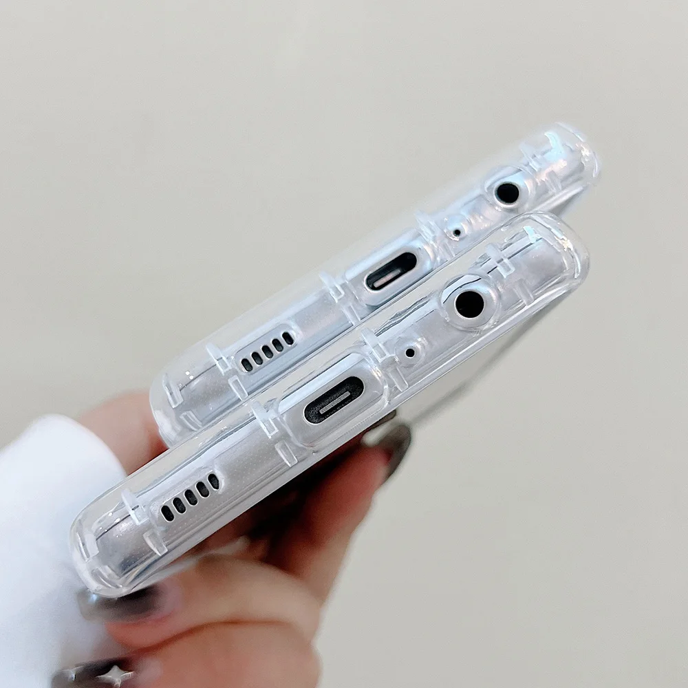 Funda transparente de flores para Samsung S25 S24 Ultra S23 S22 S21 S20 FE A53 A54 5G A55 A56 A52 A36 A35 A34 A33 A26 A15 A13 - imagen 5