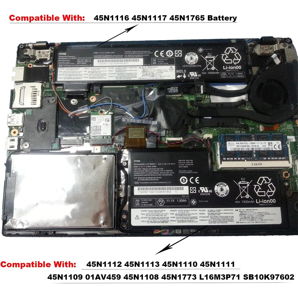 45N1112 batería del ordenador portátil para Lenovo ThinkPad A275 T440 T440S T450 T450S T460 X230S X240 X240S X250 X260 X270 serie 45N1108 - imagen 4