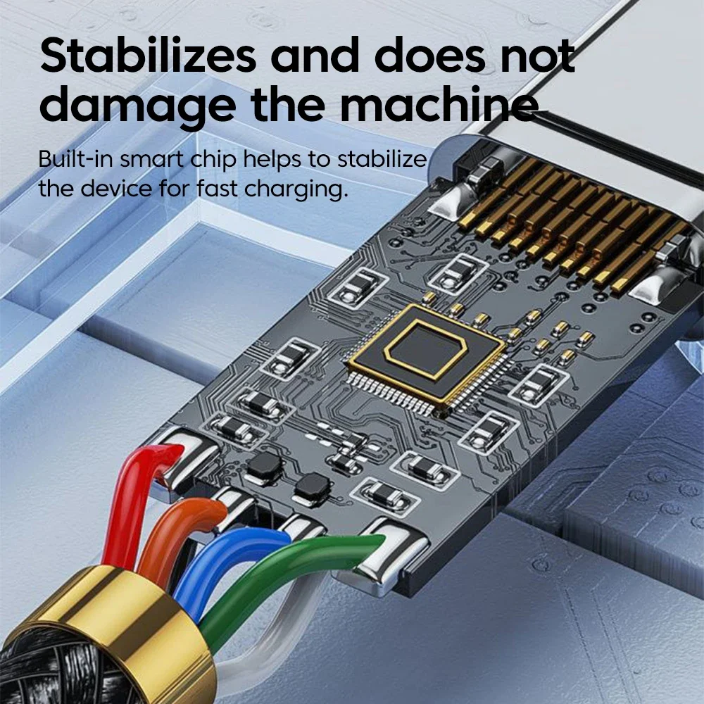 Cable USB de datos de carga rápida USB C de 120W tipo C para iPhone 15 16 Huawei Honor Oneplus Realme Xiaomi Samsung Cable de teléfono USB A a C - imagen 5