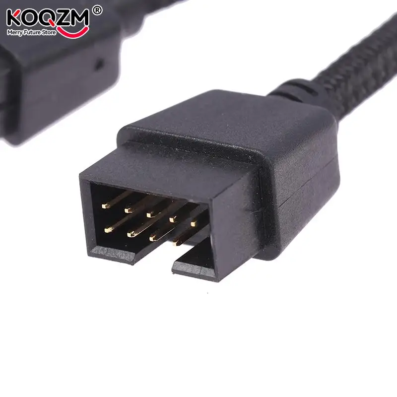 Cable de extensión USB para placa base de ordenador, divisor de Audio HD de 9 pines, 1 hembra a 2 macho Y, 10cm, 1 unidad - imagen 4