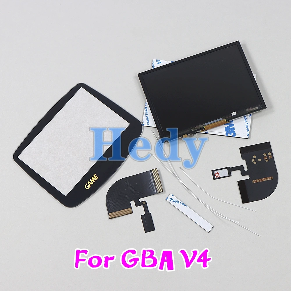 8 juegos de niveles de alto brillo V4.0 pantalla IPS de punto a punto para pantalla de retroiluminación de repuesto de consola Nintendo GBA V4 - imagen 2