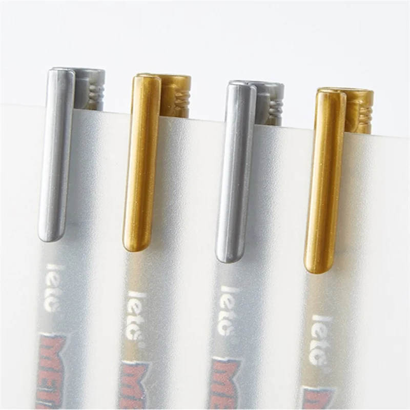 Bolígrafo de Color metálico dorado y plateado, etiqueta de papel, álbum de fotos, álbum de recortes, fiesta de cumpleaños - imagen 4