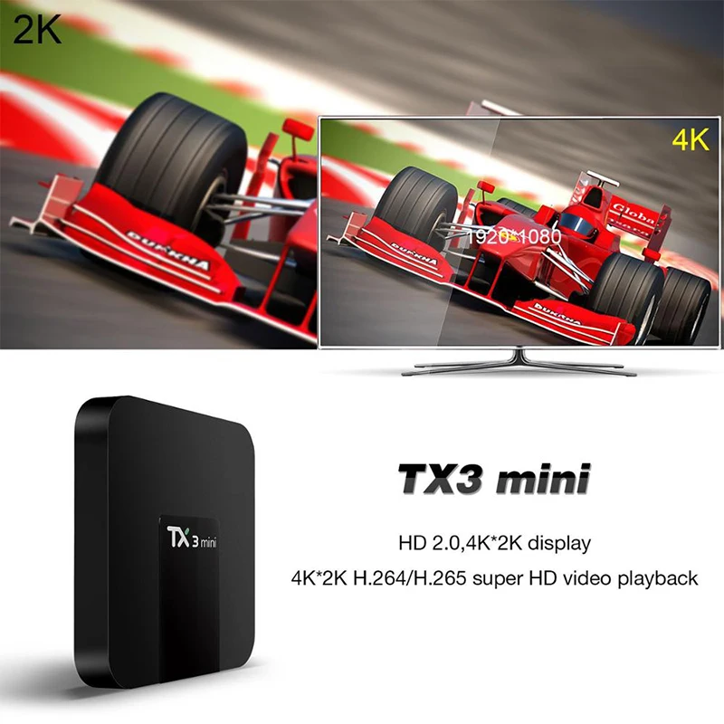 TX3 mini TV Box Smart Android 7.1 Allwinner H313 S 2G 16G 2.4G WiFi 4K H. 265 CAJA DE TV 1G 8G - imagen 3