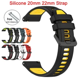 Correa de silicona de 20mm y 22mm para HUAWEI WATCH GT 5 GT4 Pro, banda de 46mm GT 3 GT2 42mm HONOR Magic Watch 4 GS 3 Pro ES