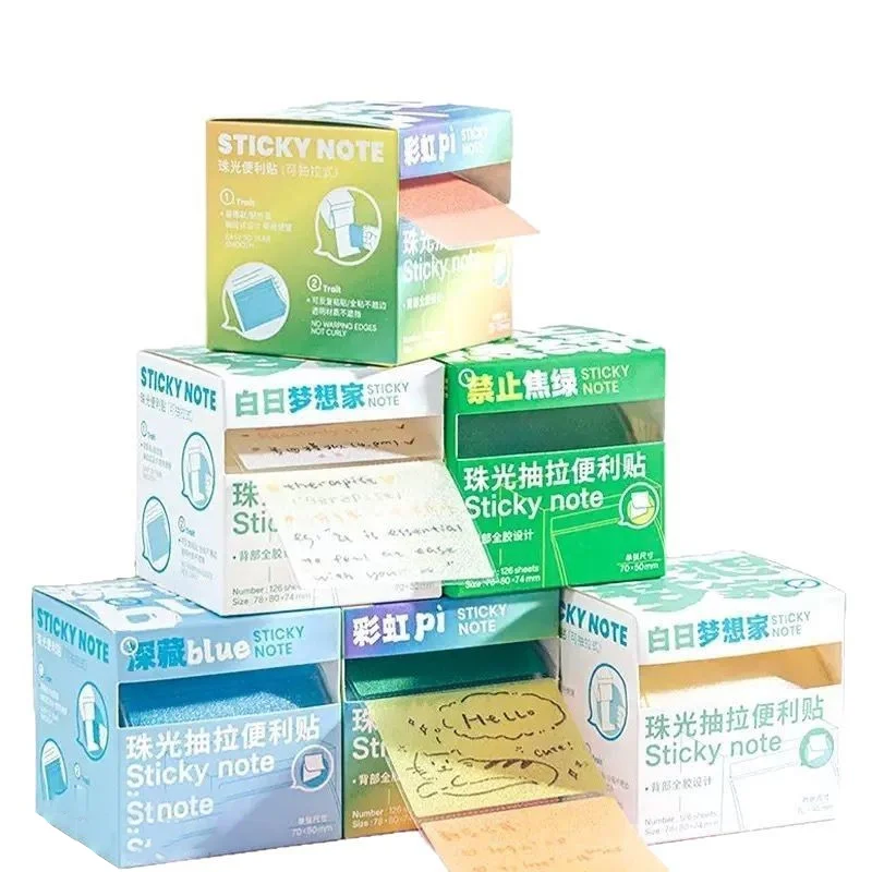 Etiquetas adhesivas pegadas repetidamente sin adhesivo, pegatinas prácticas, suministros de papelería simples y bonitos, libro de pegatinas transparente - imagen 5