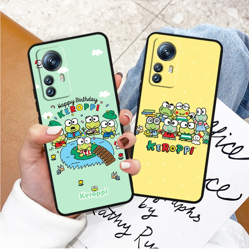 Keroppi-funda de teléfono de TPU suave a prueba de golpes para Xiaomi Mi 14, 13, 12T, 12S, 12X, 12, 11i, 11X, 11T, Ultra Pro, color negro - imagen 3