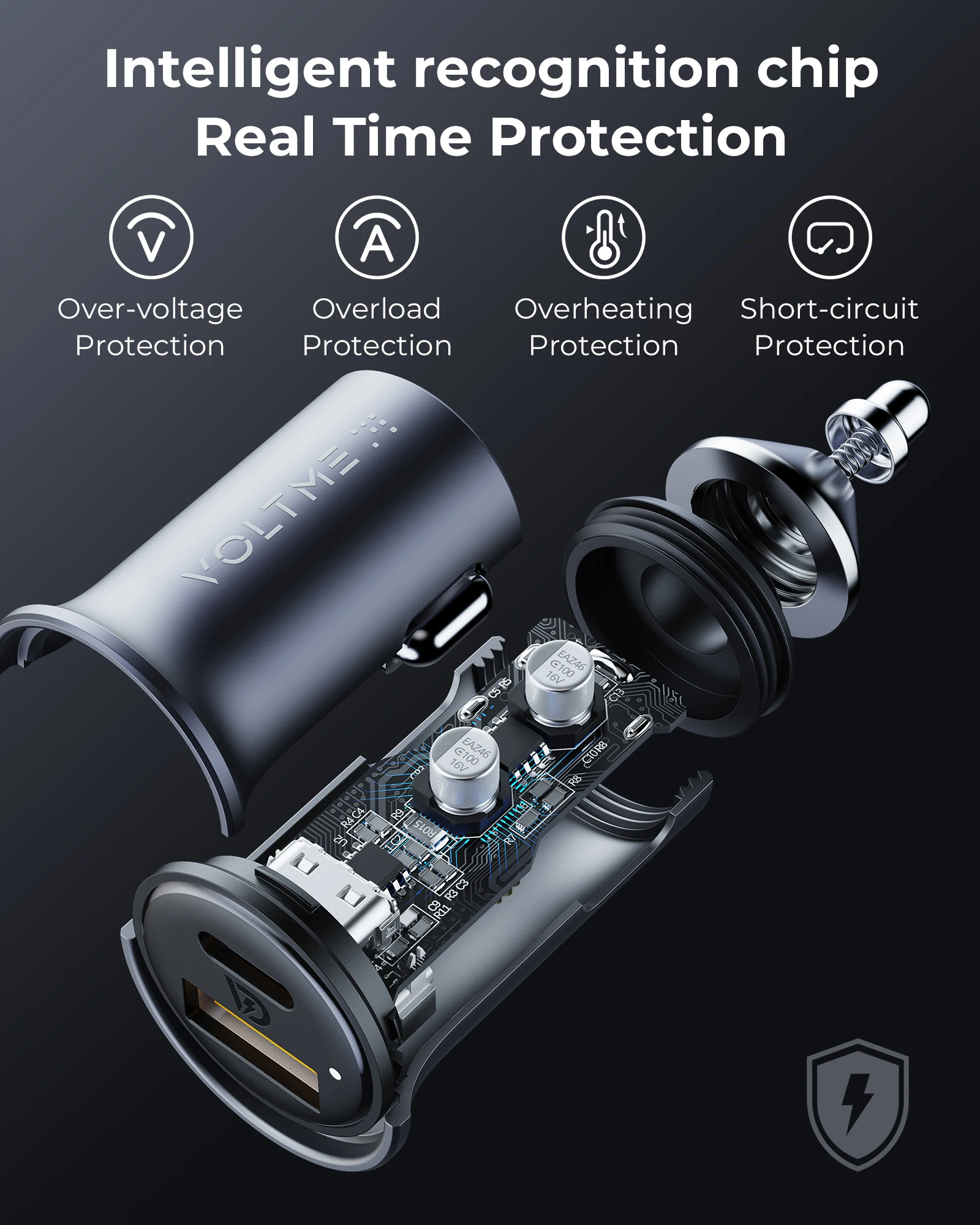 Adaptador de cargador de coche rápido VOLTME-Cazo 20w USB C para iPhone 15, 14, 13 Pro Max, PD 20W, QC18W, Samsung Galaxy S24, S23 - imagen 4