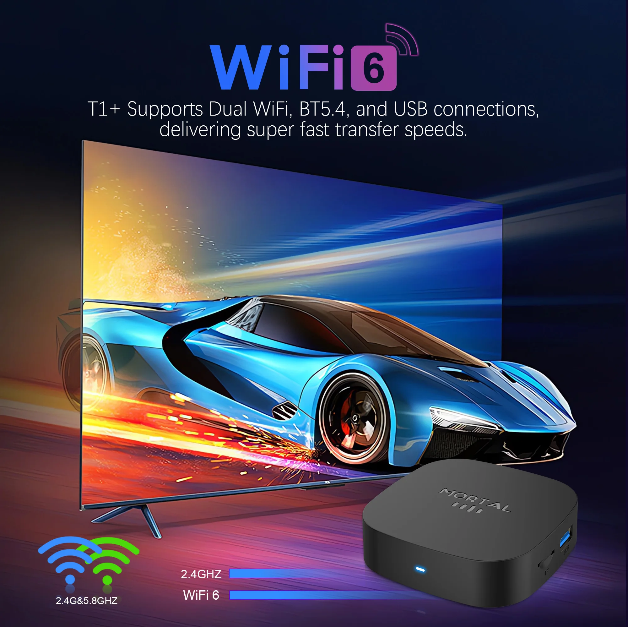 2025 nuevo Android TV Box T1 + Rockchip RK3518 Android 16 8GB RAM 128GB ROM WiFi 6 BT 5,4 Dual UI 8K Ultra HD reproductor multimedia inteligente - imagen 4